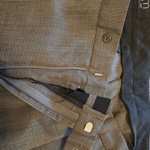 H&M Black and Brown Checkered Mens Dress Pants